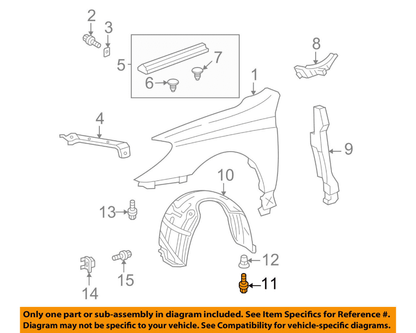 10x Wheel Arch Splash Guard Under Tray Shield Screws for Toyota 90159A0010