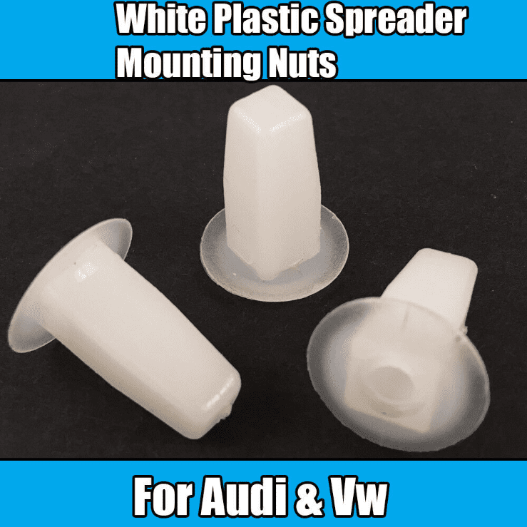 10x White Spreader Mounting Nut for Audi & VW