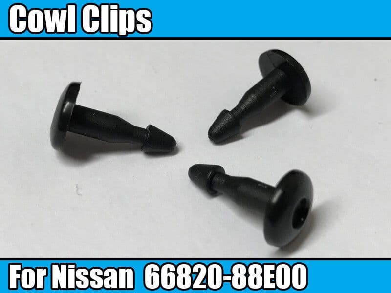 10x Windscreen Cowl Pin Retainer Trim Clips for Nissan Maxima 1990-  66820-88E00