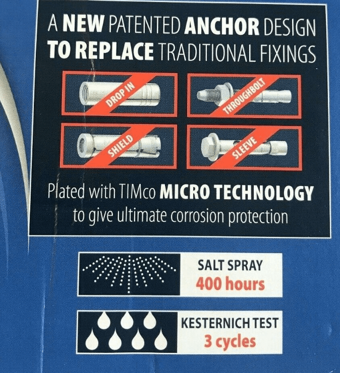 10x75mm Timco Masonry Multi Fix Pan Head Bolt Screw Fixing
