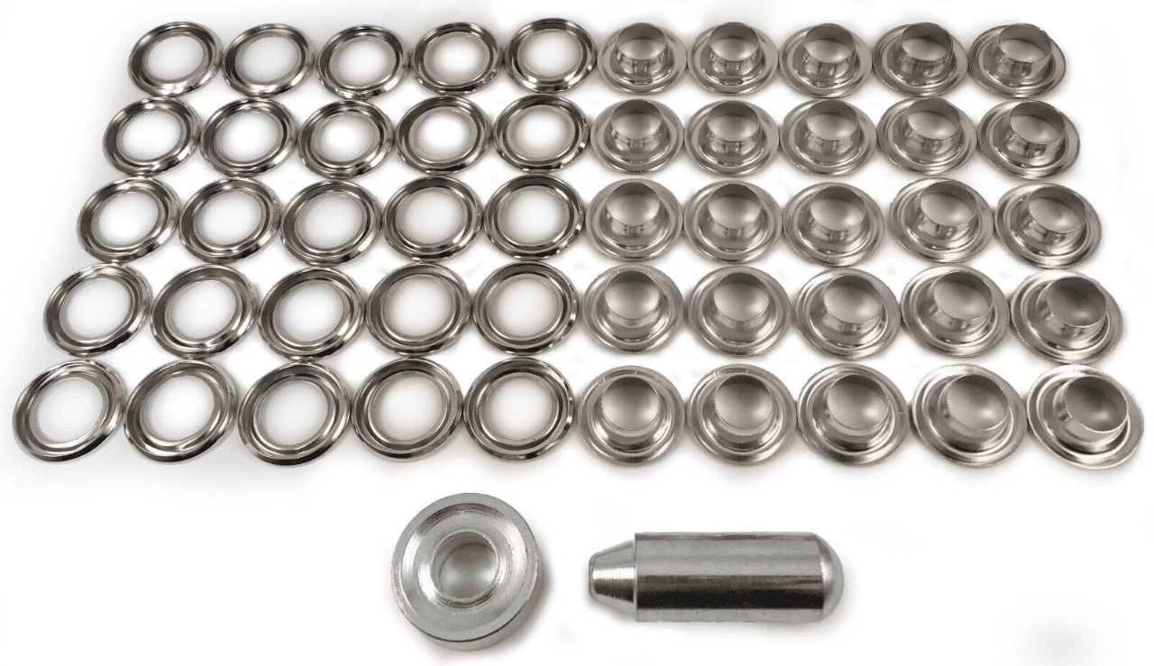 11.1mm Eyelet & Ring Washer Sail Canopy Repair Kit Set Tools Nickel Plated Brass