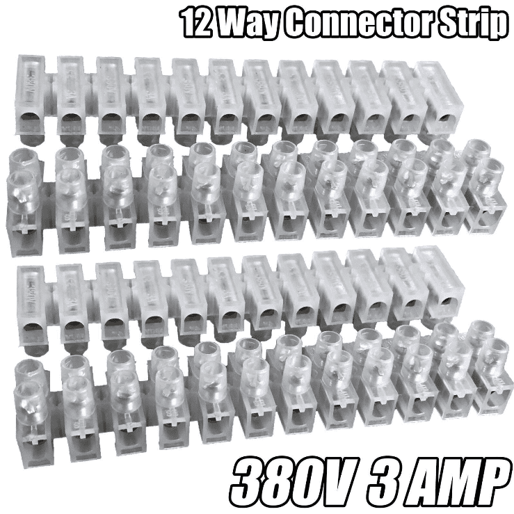 12 Way Connector Strip Choc Block Terminal 3 5 10 15 30 60 Amp Electrical Wire