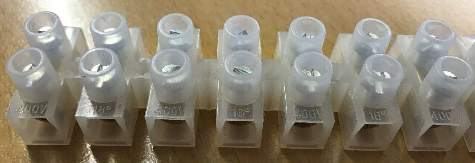 12 Way Connector Strip Choc Block Terminal 30Amp Electrical Connection Flat Head