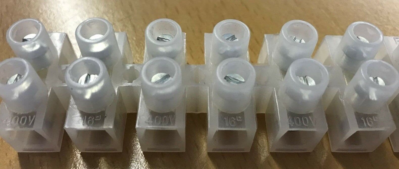 LEDSONE 12-Way Electrical Choc Box Connector Strip - 3, 5, 6 Amp - Orange & Grey Terminal Block-1240412
