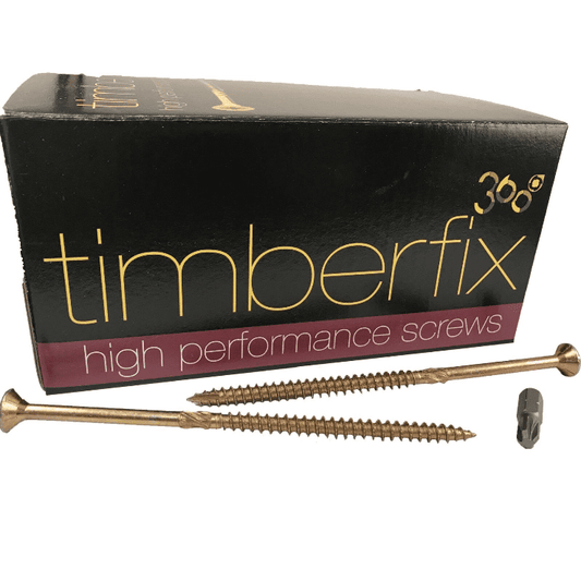 12G 5" 6.0mmx130mm Premium Cutter Thread Wood Screws Pozi Csk Timberfix 360