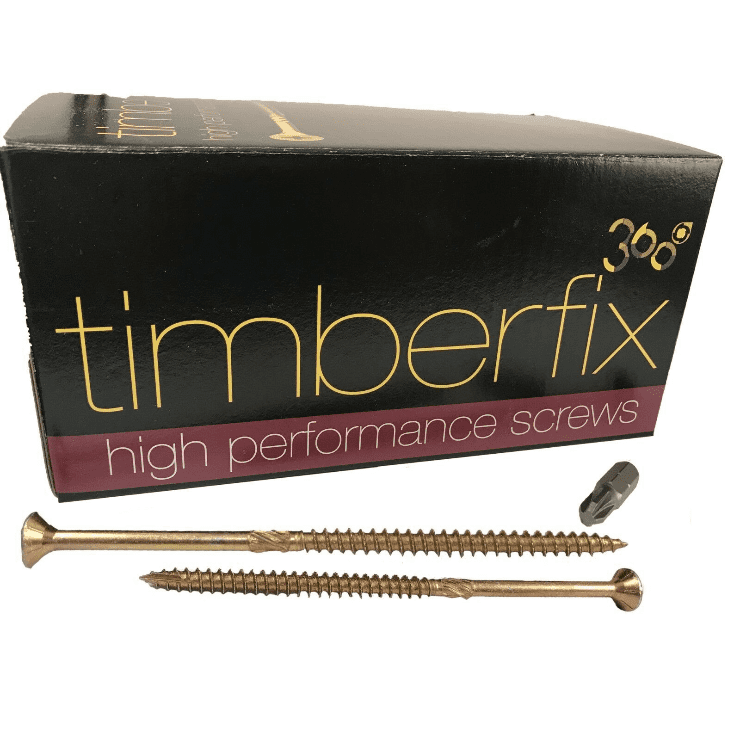 12G 6" 6.0mmx150mm Premium Cutter Thread Wood Screws Pozi Csk Timberfix 360