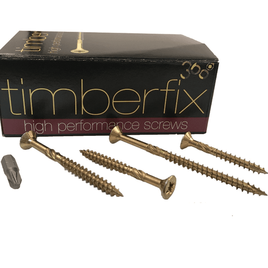 12G 6.0mm Premium Cutter Thread Self Tapping Wood Screws Pozi Csk Timberfix 360