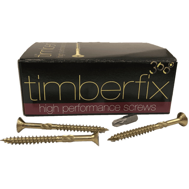 12G 6.0mmx70mm Premium Cutter Thread Wood Screws Pozi Csk Timberfix 360 Gold