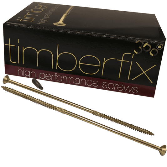 12G 8" 6.0mmx200mm Premium Cutter Thread Wood Screws Pozi Csk Timberfix 360