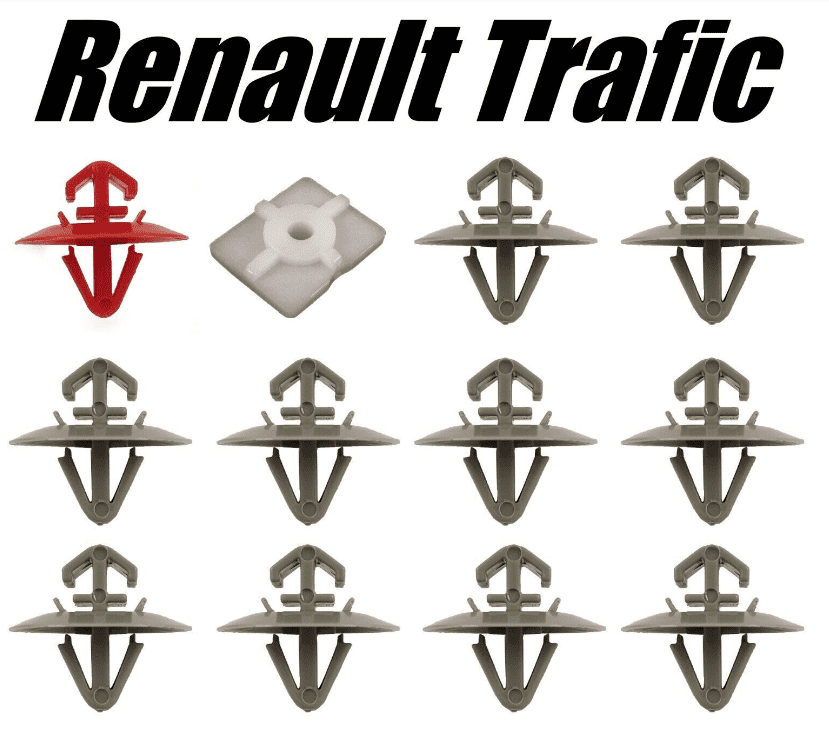 12X Clips Set for Renault Trafic Kangoo Exterior Side Door Moulding Trim Kit