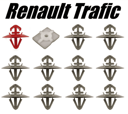 12X Clips Set for Renault Trafic Kangoo Exterior Side Door Moulding Trim Kit