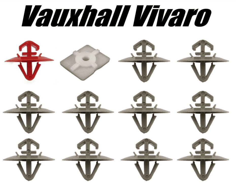 12X Clips Set for Vauxhall Vivaro Exterior Side Door Moulding Trim Fastener Kit