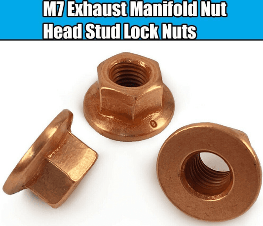 12X Exhaust Manifold Nut for BMW E60 E61 E34 E39 5 6 7 Series M7 Copper Hex Head