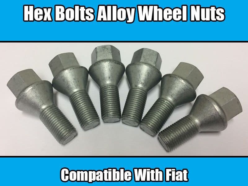 12X Hex Bolts for Fiat Doblo Wheel Nuts 2010 Onwards Alloy Wheel Metal