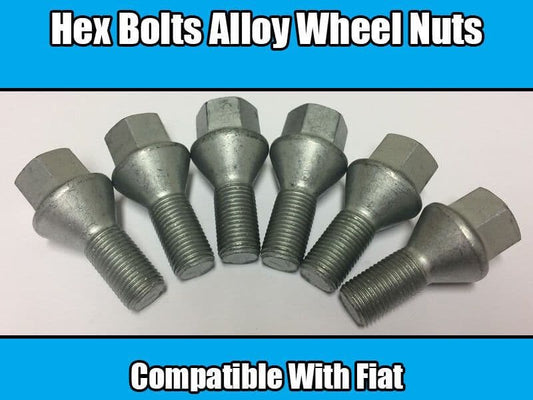 12X Hex Bolts for Fiat Doblo Wheel Nuts 2010 Onwards Alloy Wheel Metal