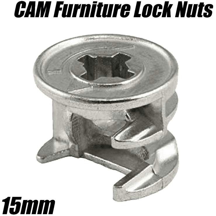 15mm Hole Cam Dowel Turn Lock Locking Nut Desk Wardrobe Flatpack Ikea  Argos