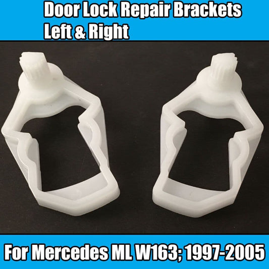 1X (1+1) Door Lock Repair Brackets for Mercedes Ml W163 Left Right White Plastic