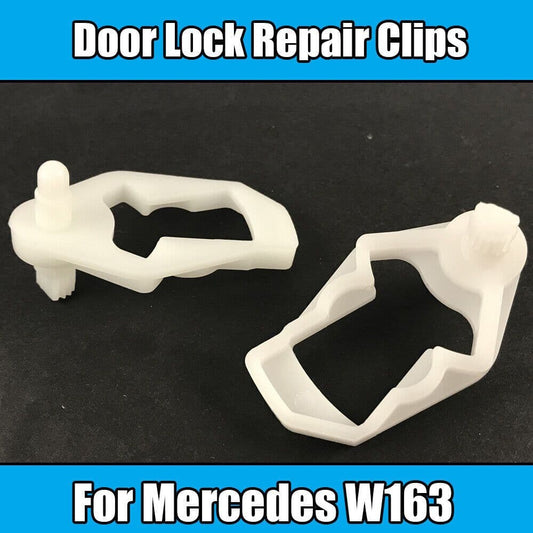 1X (1+1) Repair Clips for Mercedes Door Lock Bracket Left & Right White Plastic