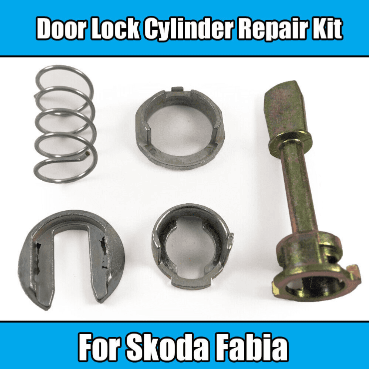 1X 5 Piece Repair Kit for Skoda Fabia Door Lock Cylinder Repair Kit Left/Right