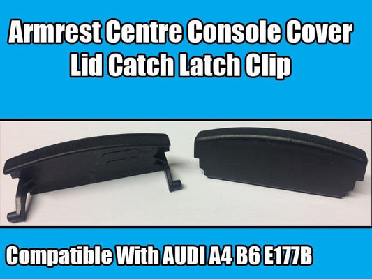 1x Black Armrest Centre Console Cover Lid Catch for Audi A4 B6 E177B