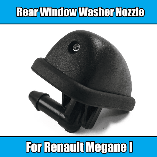 1x Black Plastic Rear Window Washer Nozzle for Renault Megane