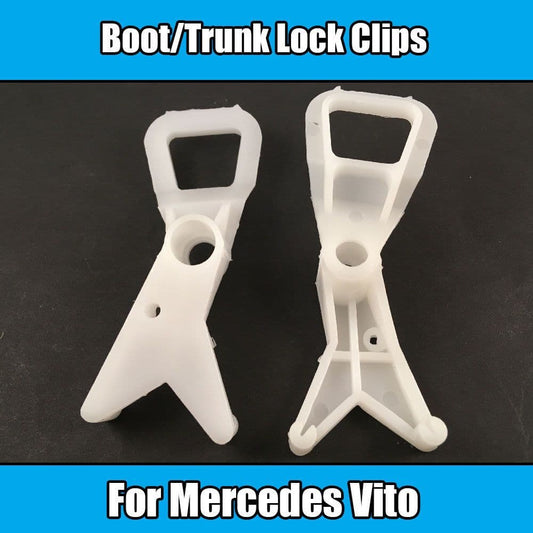 1X Boot/Trunk Lock Clips Rear for Mercedes Vito Vito/Mixto Bus Box White Plastic