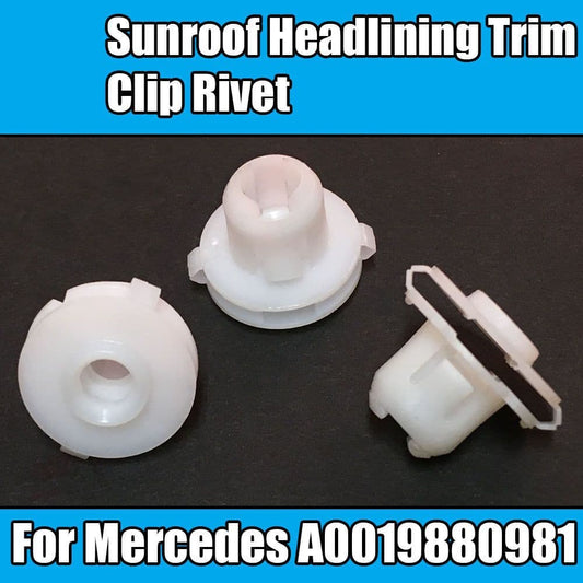 1X Clips for Mercedes Sunroof Headlining Trim Clip Rivet White Plastic