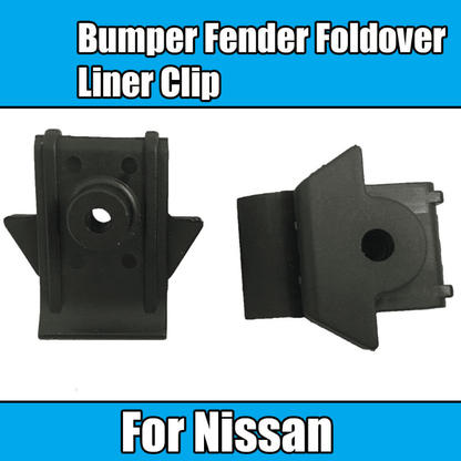 1X Clips for Nissan Bumper Fender Foldover Liner Clip Black Plastic Nylon