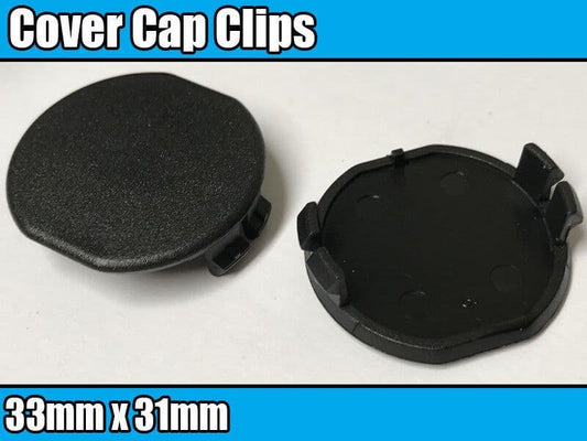 1X Cover Cap for VW Audi 33mmx31mm Hole Cover Trim Clips Black Plastic