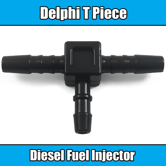 1X Delphi T Common Rail Fuel Injector T Piece Leak Off Clip Black Plastic