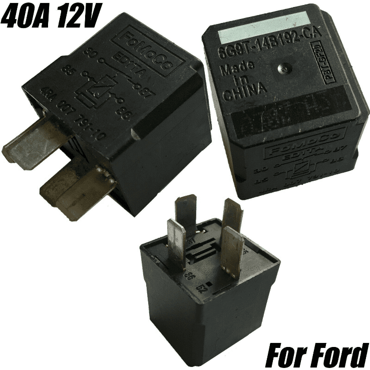 1X Fomoco 4-Pin Black Relay 40A 12V Ford Transit Mondeo Galaxy