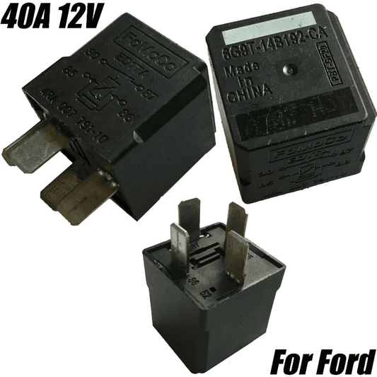 1X Fomoco 4-Pin Black Relay 40A 12V Ford Transit Mondeo Galaxy