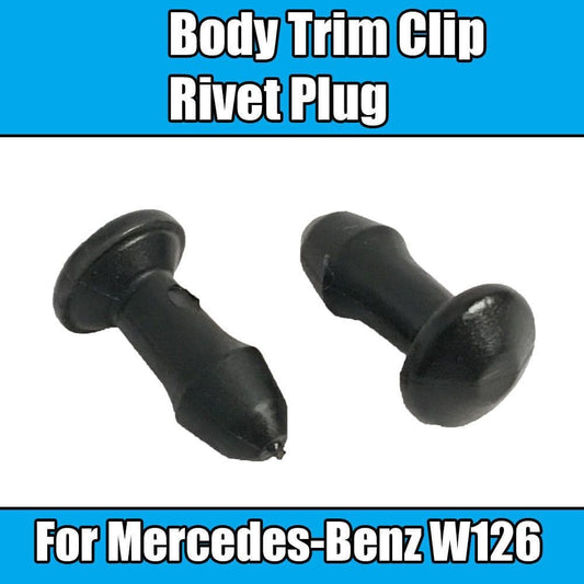 1X for Mercedes-Benz W126 Body Trim Clip Rivet Plug Black Plastic A0049887678
