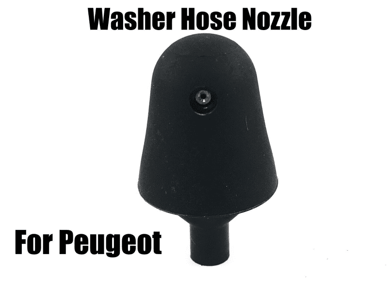1X Fountain Jet Windshield Washer Nozzle Sprays for Peugeot Black Rubber