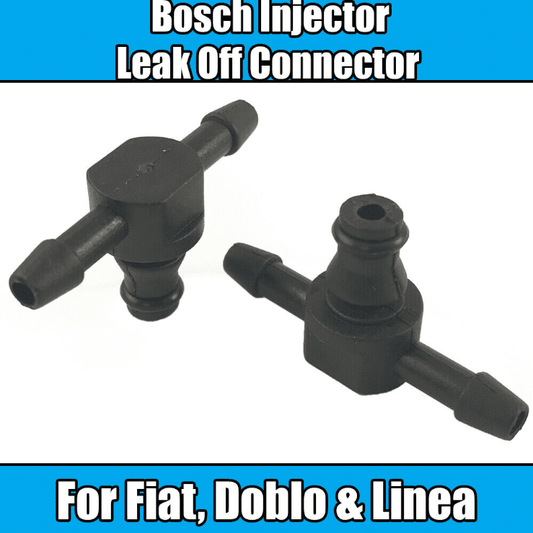 1X Fuel Injector for Fiat Doblo Linea Bosch T Piece Leak Off Connector Clips