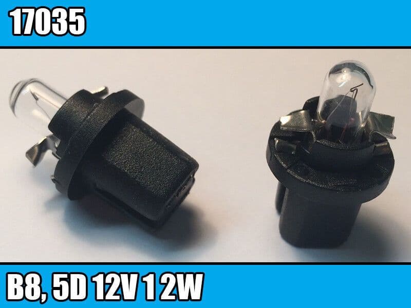 1x Plastic Base-Pear Bax B8, 5D 12V 1 2W Narva (17035) Display Lamp Light Bulb