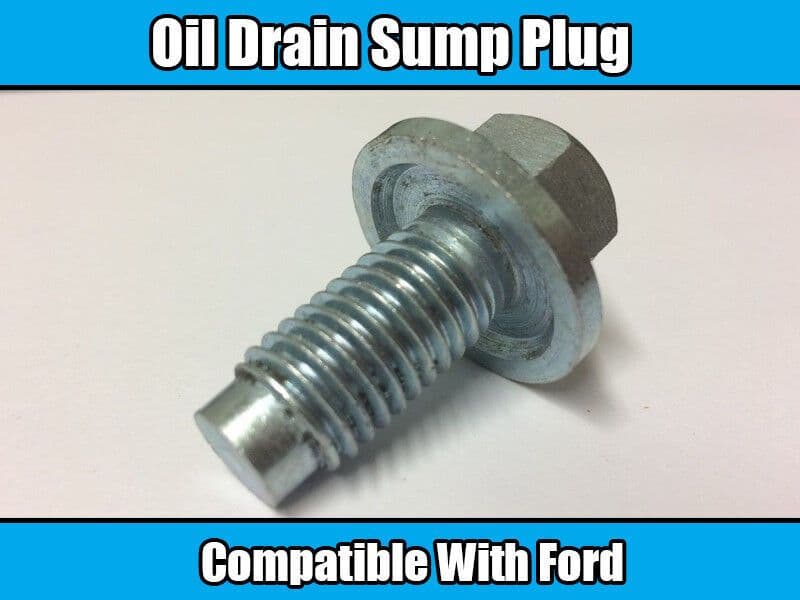 Engine Oil Pan Drain Plug With Clip - Fits Ford Focus, Galaxy, Mondeo, S-Max (Various OEM Numbers)