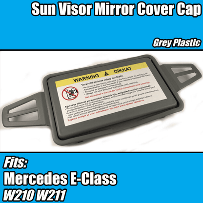 1x Sun Visor Shade Mirror Grey Cover Flip Cap for Mercedes E-Class W210 W211