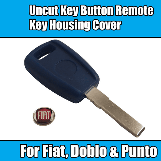 1x Uncut Key Blade for Fiat Doblo Punto Bravo Button Remote Key Housing Cover