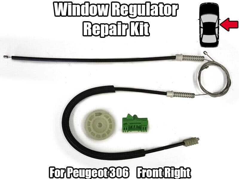 1x Window Regulator Kit for Peugeot 306 Front Right Door 94-02 4/5