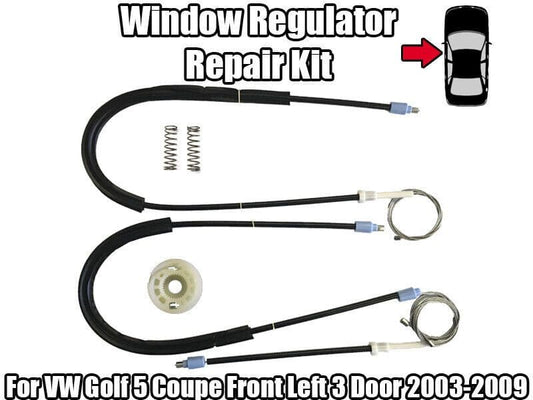 1x Window Regulator Kit for VW Golf 5 Coupe Front Left 3 Door '03-'09