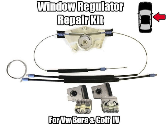 1x Window Regulator Kit for VW Golf IV Bora 4/5 Door Front Right Metal