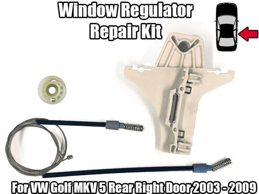 1x Window Regulator Kit for VW Golf Mk V 5 Jet Rear Right Door '03-'09