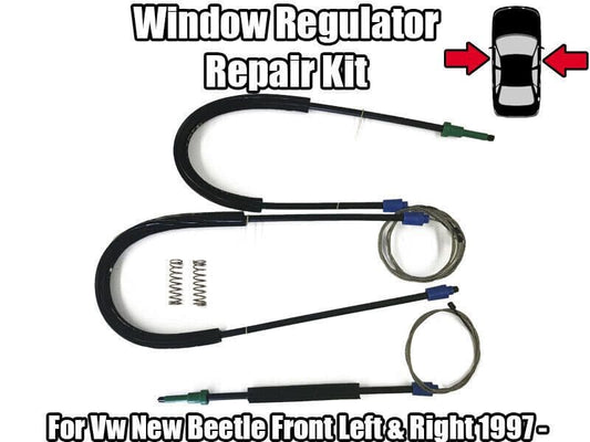 1x Window Regulator Kit for VW New Beetle Front Left/Right Door Cable