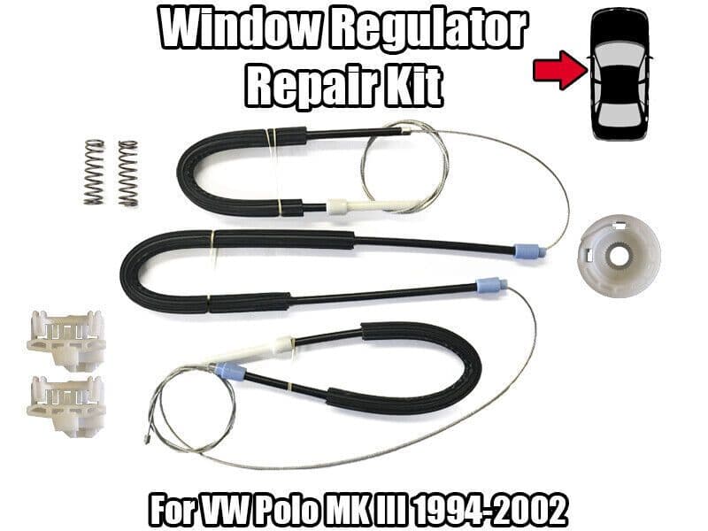 1x Window Regulator Kit for VW Polo Mk IIi 1994-2002 Front Left Door
