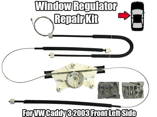 1x Window Regulator Repair Kit for VW Caddy 2003 Front Left Side