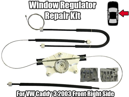 1x Window Regulator Repair Kit for VW Caddy 2003 Front Right