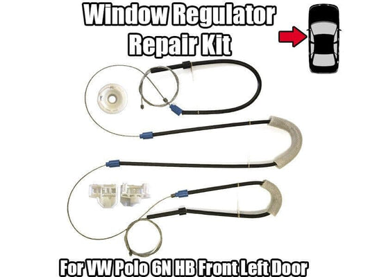 1x Window Regulator Repair Kit for VW Polo 6N Hb Front Left Door