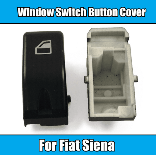 1x Window Switch Button Cover for Fiat Siena Black Plastic