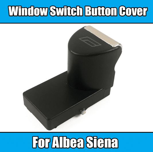 1x Window Switch  Cover for Fiat Siena Albea Metal Edge Black Plastic